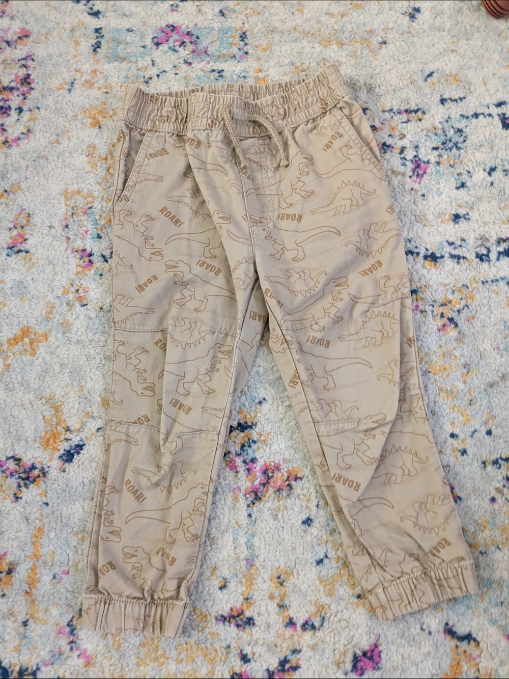 Garanimals Beige Dino Print Jogger Pants